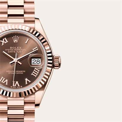 Lady-Datejust, Oyster, 28 mm, Everose gold watch