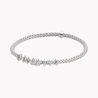 Fope Prima Diamond Bracelet 0.15ct in 18ct White Gold