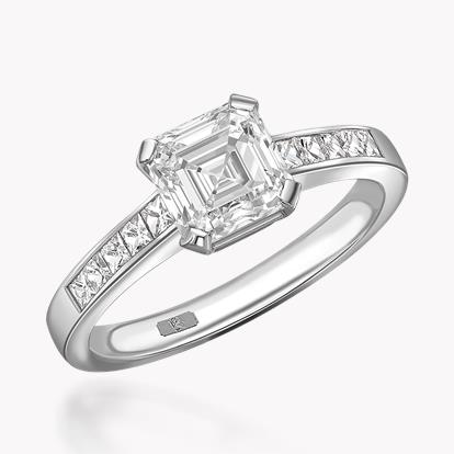Gatsby 1.20ct Diamond Solitaire Ring - Asscher Cut in Platinum