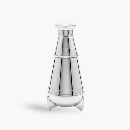 George V Art Deco Silver-Plated Buoy-Shaped Cocktail Shaker