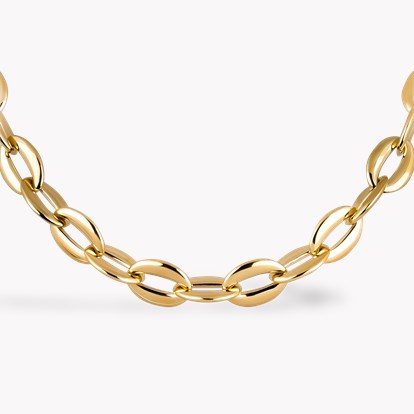 Valkyrie 0.066ct Diamond Oval Chain Link Small Necklace