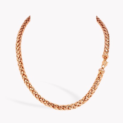 Handmade English Chain 42cm Heavy Chain Necklace in 18CT Rose Gold