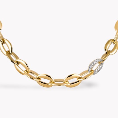 Valkyrie 1.193ct Diamond Oval Chain Link Small Necklace