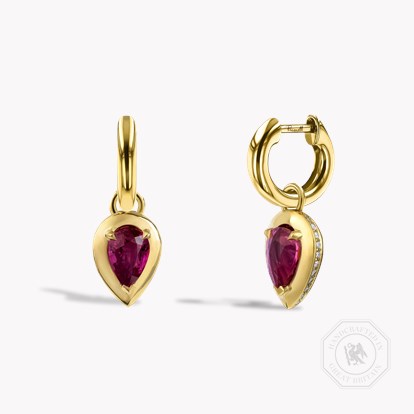 Skimming Stone 1.72ct Pink Sapphire Drop Earrings