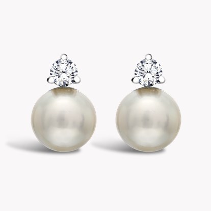 Akoya Pearl Earrings in 18ct White Gold 8.5 - 9mm