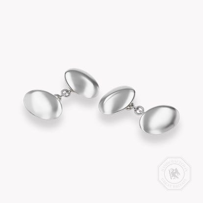 Oval Domed Chain Cufflinks