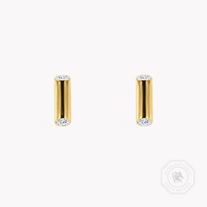 Eclipse 0.15ct Mini Diamond Stud Earrings in 18ct Yellow Gold