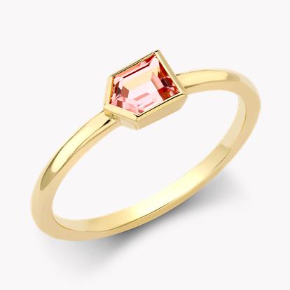 Lady Garden 0.42ct Pink Tourmaline Solitaire Ring in 18ct Yellow Gold