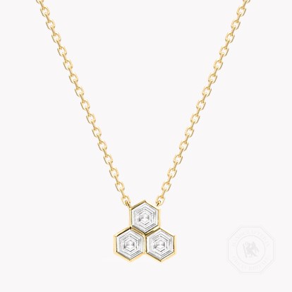 Honeycomb 0.95ct Diamond Trilogy Pendant
