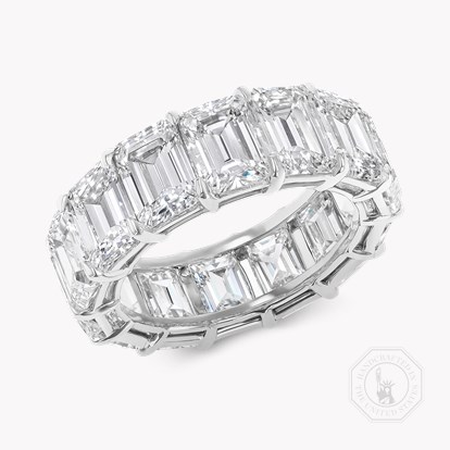 Emerald Cut 14.33cts Diamond Full Eternity Ring