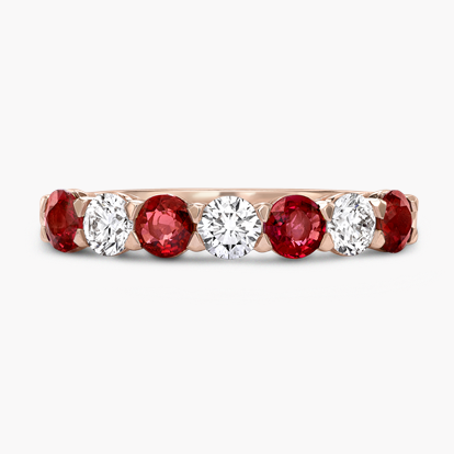 Ruby and Diamond Seven-Stone Ring