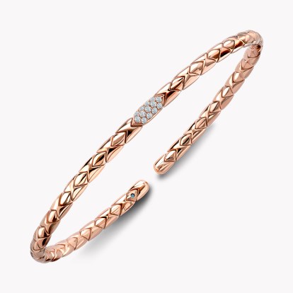 Groove Diamond Textured Bangle