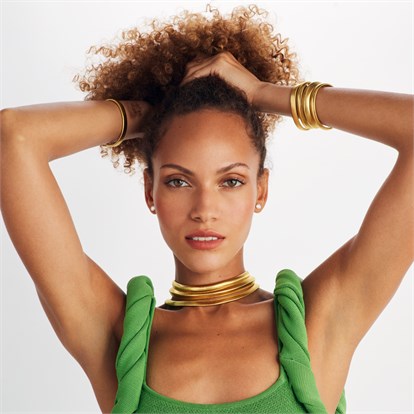 Fine Lines Half Round Shape Bracelet