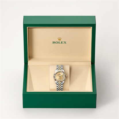 Lady-Datejust, Oyster, 28 mm, Oystersteel and yellow gold watch inside presentation box