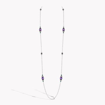 Carved Bead Amethyst Necklace