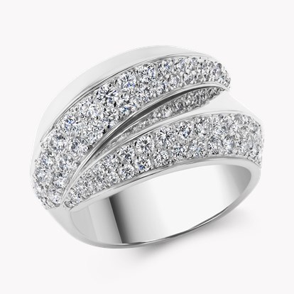 Cartier Contemporary 1.35ct Diamond Bombé Ring in 18ct White Gold