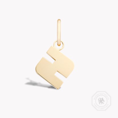 Letter Z Pendant Charm in 18ct Yellow Gold