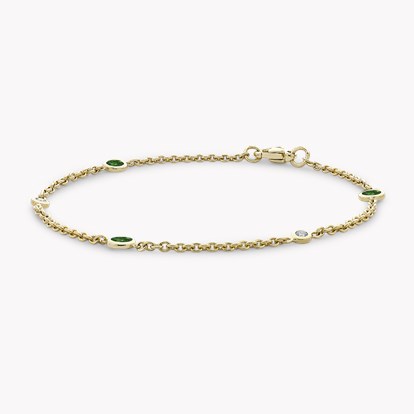 Sundance Emerald and Diamond Bracelet 0.54ct in 18ct Yellow Gold
