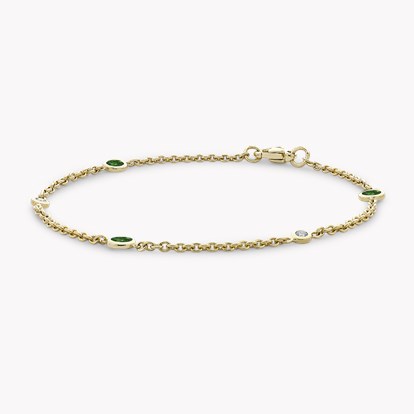 Sundance Emerald and Diamond Bracelet 0.62ct in 18ct Yellow Gold