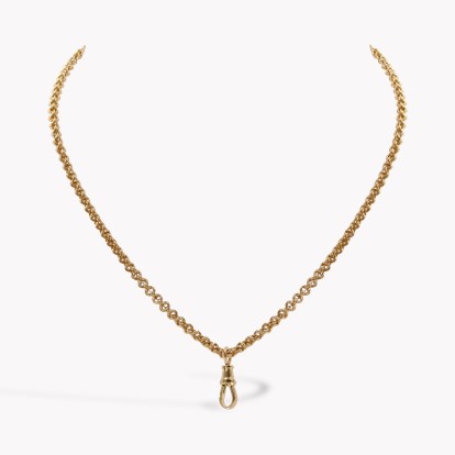 Edwardian 40cm Fancy Belcher Link Chain Necklace