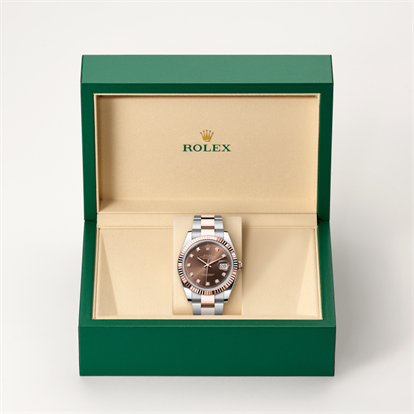 Datejust 41, Oyster, 41 mm, Oystersteel and Everose gold watch inside presentation box
