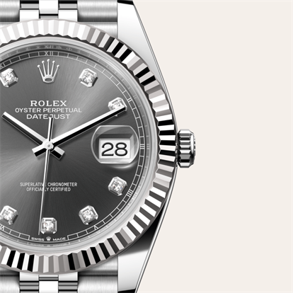 Datejust 41, Oyster, 41 mm, Oystersteel and white gold watch