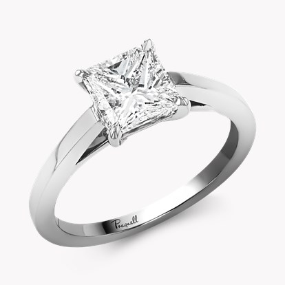 Princess Cut 1.51ct Diamond Solitaire Ring in Platinum