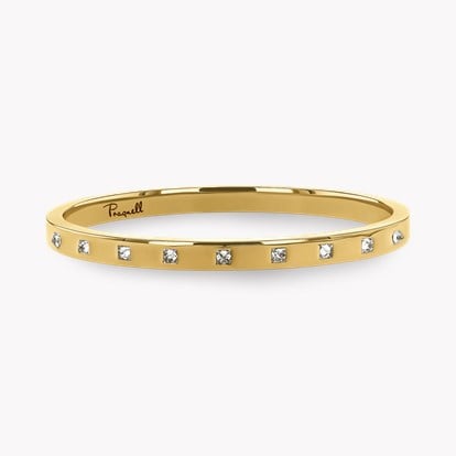 Inverted Princess Cut Diamond RockChic Bangle 0.80ct in 18ct Yellow Gold