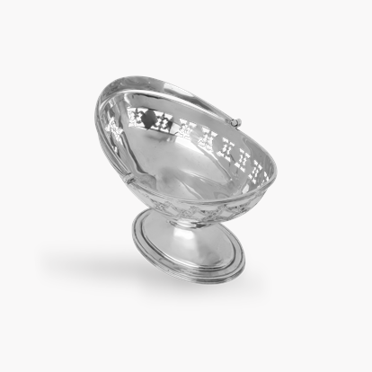 Victorian Silver Pierced-Pattern Sweet Basket