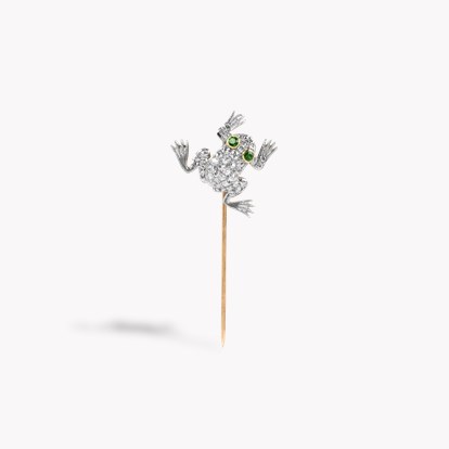 Art Deco Tiffany & Co. Diamond and Garnet Frog Stickpin