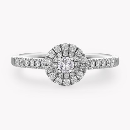 Celestial 0.10ct Fancy Light Grey Diamond Cluster Ring