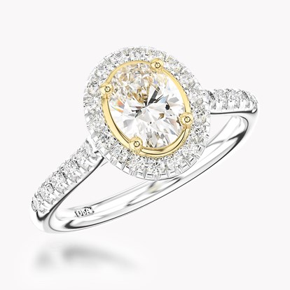 Celestial 0.41ct Diamond Cluster Ring in Platinum and 18ct Yellow Gold 