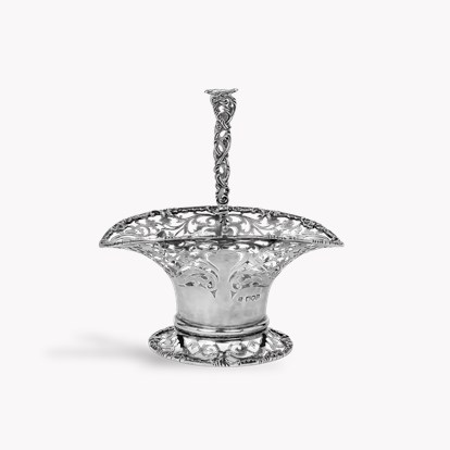 Edwardian Silver Pierced Bonbon Basket