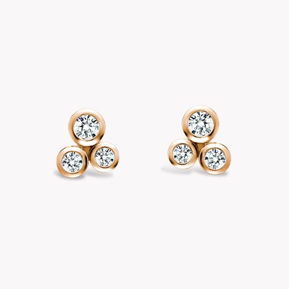 Bubbles Diamond Stud Earrings 0.86ct in 18ct Rose Gold