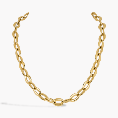 Valkyrie 0.066ct Diamond Oval Chain Link Small Necklace