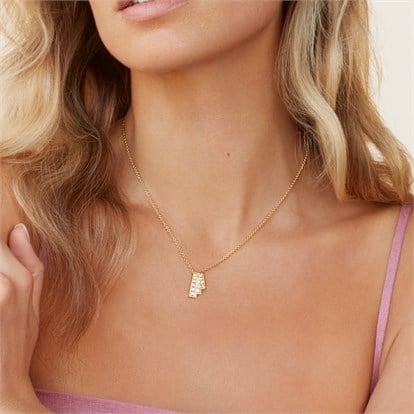 Manhattan 0.89ct Diamond Three Row Fan Pendant