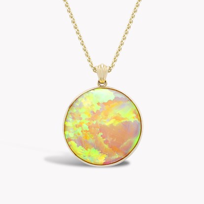Present Day Opal Pendant 15.00ct in Yellow Gold