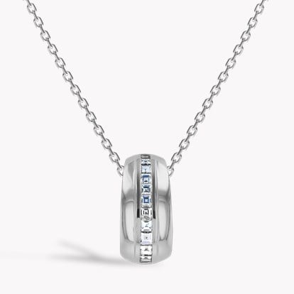 Manhattan 0.25ct Single Row Diamond Pendant in 18ct White Gold