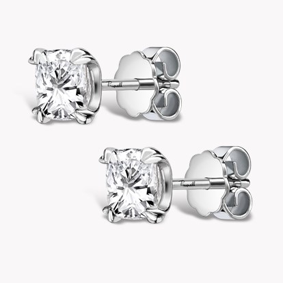Windsor 2.01ct Cushion Cut Diamond Stud Earrings