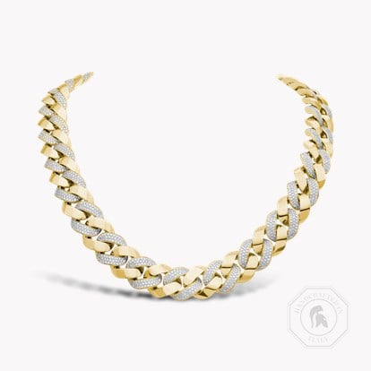 Cuba Diamond Necklace 10.45ct in 18ct Yellow Gold