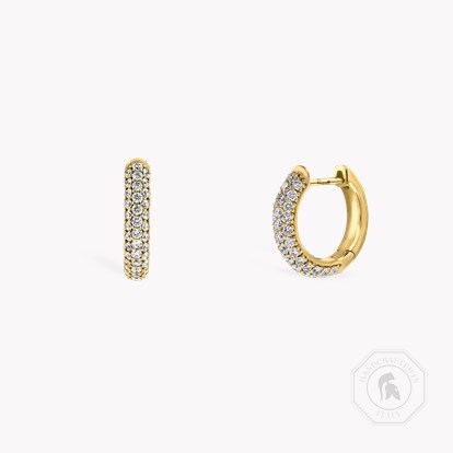 Havana 0.74ct Diamond Hoop Earrings in 18ct Yellow Gold