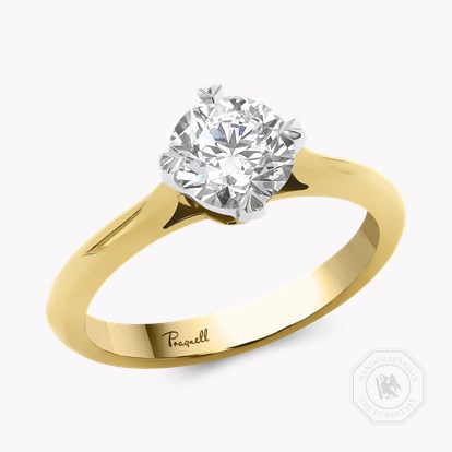 Windsor 1.20ct Brilliant Cut Diamond Ring in 18ct Yellow Gold and Platinum