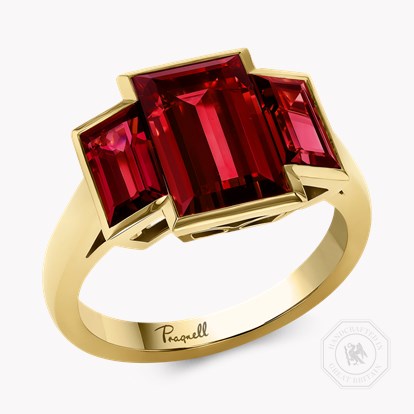Kingdom Spinel Three Stone Ring in 18ct Yellow Gold
