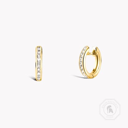 RockChic Diamond Hoop Earrings 0.46ct in 18ct Yellow Gold
