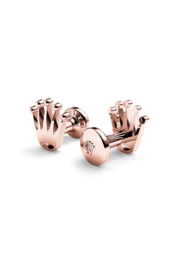 ‘Crown’ cufflinks * Everose gold with a bezel and bracelet