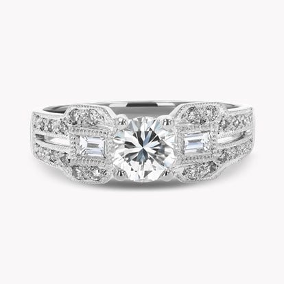 Art Deco 0.33ct Old European Cut Diamond Ring