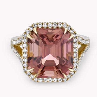 Pink Tourmaline and Diamond Dress Ring