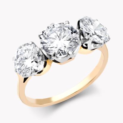 Contemporary 3.55ct Diamond Three Stone Ring