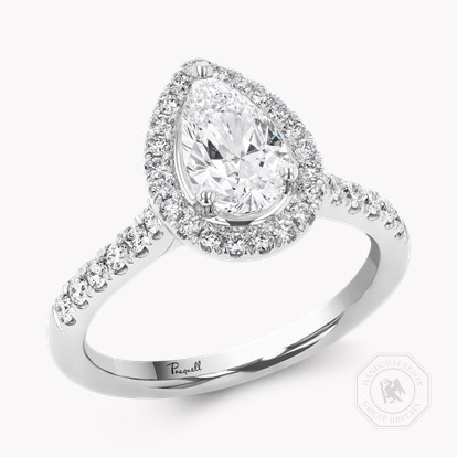 Pear Shaped Diamond Cluster Ring