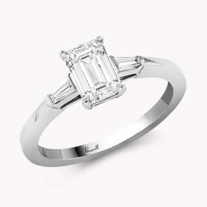 Regency 1.01ct Emerald Cut Diamond Ring in Platinum